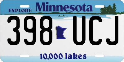 MN license plate 398UCJ