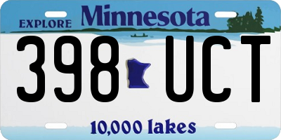 MN license plate 398UCT