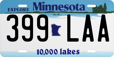 MN license plate 399LAA