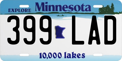 MN license plate 399LAD