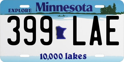 MN license plate 399LAE