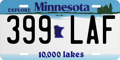 MN license plate 399LAF