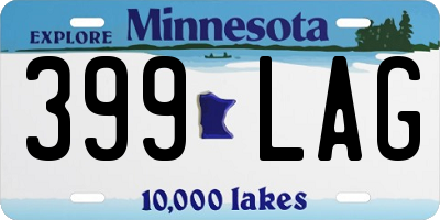 MN license plate 399LAG