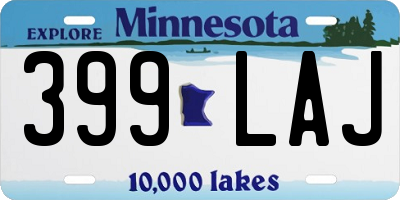 MN license plate 399LAJ