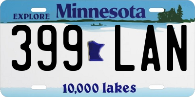 MN license plate 399LAN
