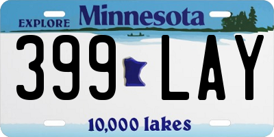 MN license plate 399LAY