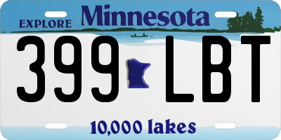 MN license plate 399LBT