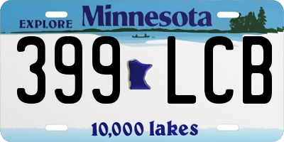 MN license plate 399LCB