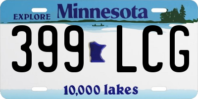 MN license plate 399LCG
