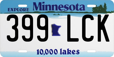 MN license plate 399LCK