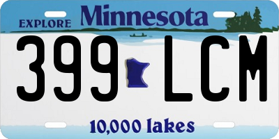 MN license plate 399LCM