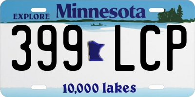 MN license plate 399LCP