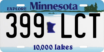 MN license plate 399LCT