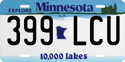 MN license plate 399LCU