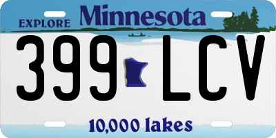 MN license plate 399LCV