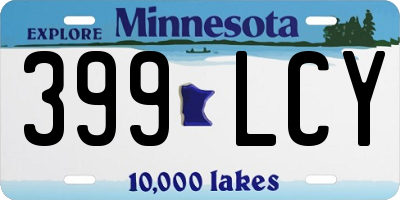 MN license plate 399LCY