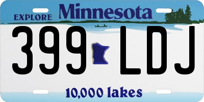 MN license plate 399LDJ