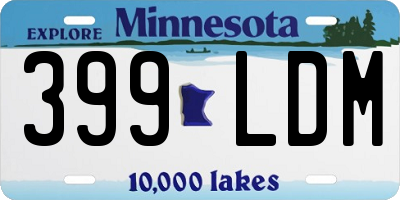 MN license plate 399LDM