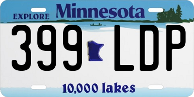 MN license plate 399LDP