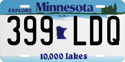 MN license plate 399LDQ