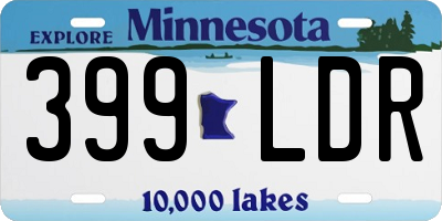 MN license plate 399LDR
