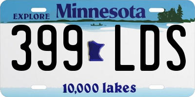 MN license plate 399LDS