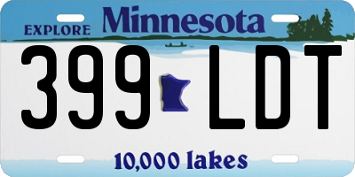 MN license plate 399LDT