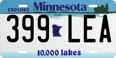 MN license plate 399LEA