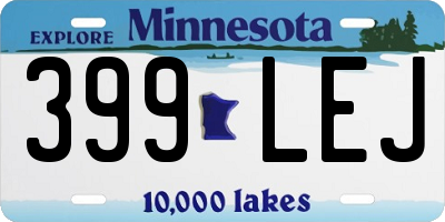 MN license plate 399LEJ