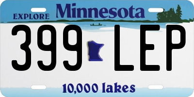 MN license plate 399LEP