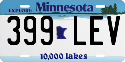 MN license plate 399LEV