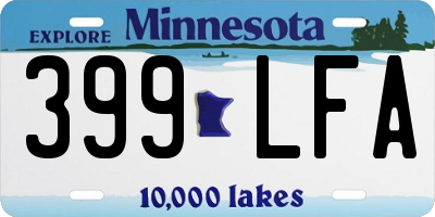 MN license plate 399LFA