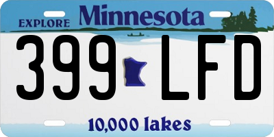 MN license plate 399LFD