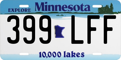 MN license plate 399LFF