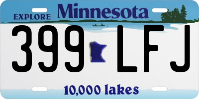 MN license plate 399LFJ