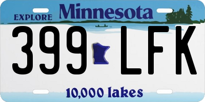 MN license plate 399LFK