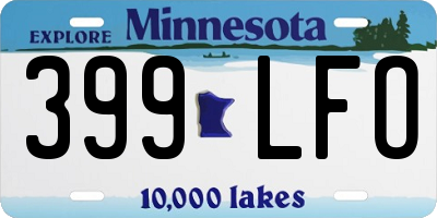 MN license plate 399LFO