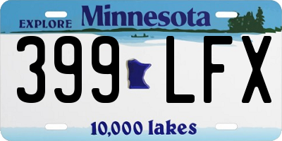 MN license plate 399LFX