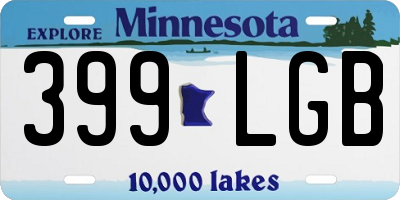 MN license plate 399LGB