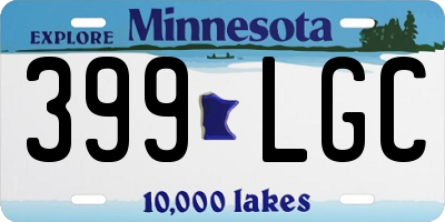 MN license plate 399LGC