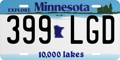 MN license plate 399LGD