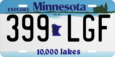 MN license plate 399LGF
