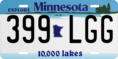MN license plate 399LGG