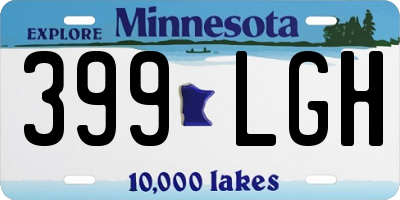 MN license plate 399LGH