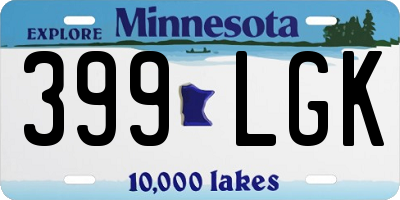 MN license plate 399LGK