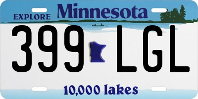 MN license plate 399LGL