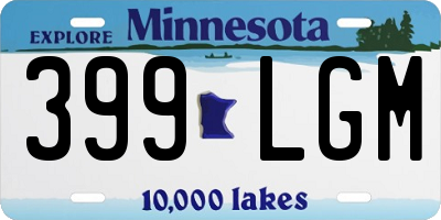 MN license plate 399LGM