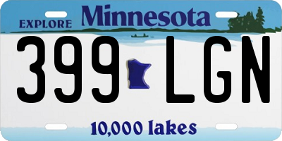 MN license plate 399LGN