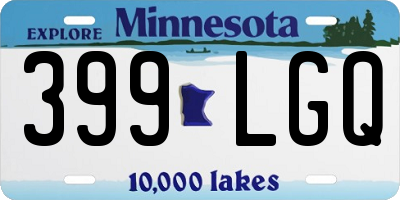 MN license plate 399LGQ