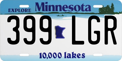 MN license plate 399LGR